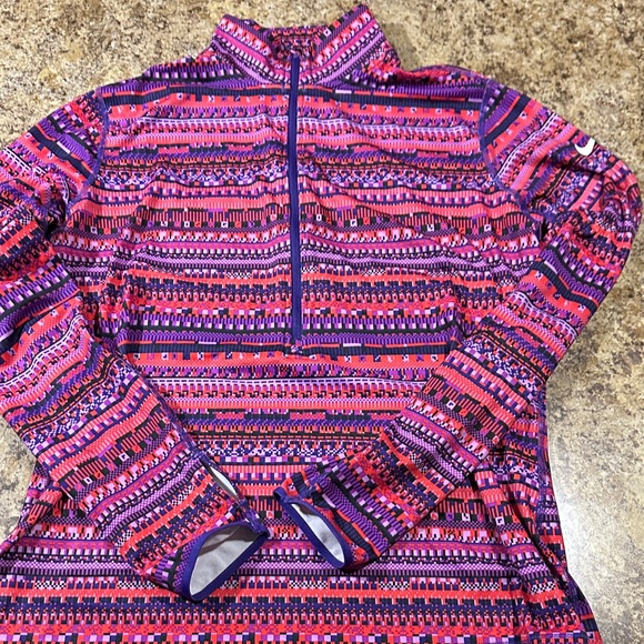 Nike Pro Dri-FIT Multicolor Quarter-Zip Pullover - Picture 1 of 6